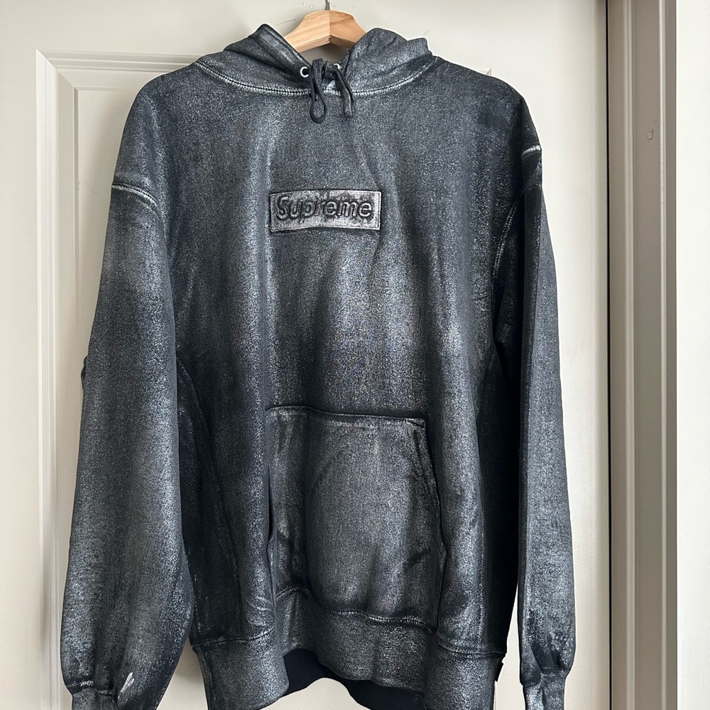 Supreme x Maison Margiela Metallic Gray Hoodie Sweater